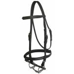  Plain Raised Padded Dressage Bridle with Flash less Reins